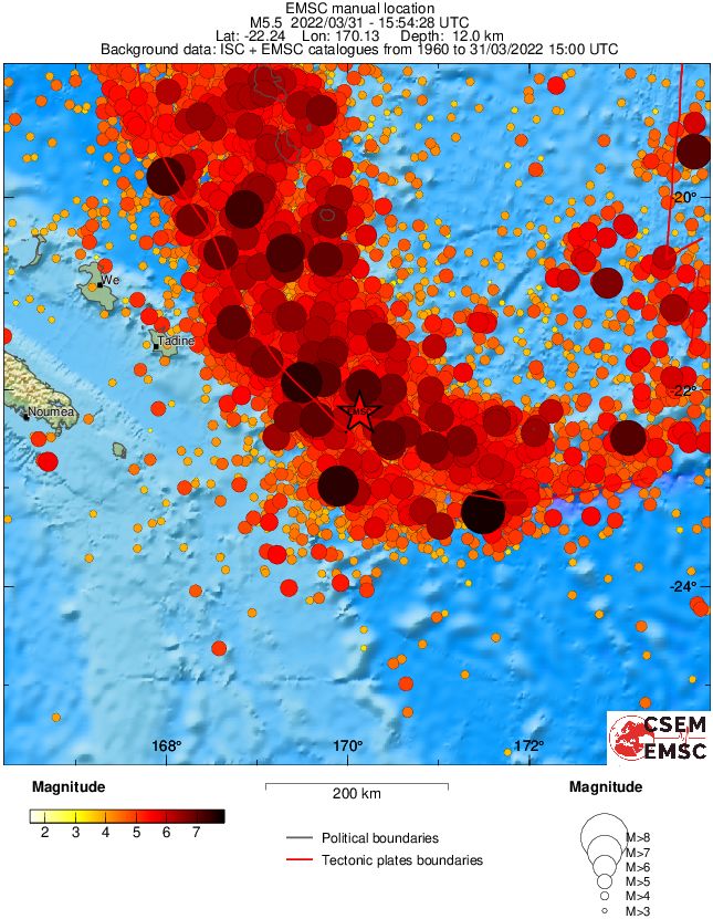 regional magnitude historical seismicity