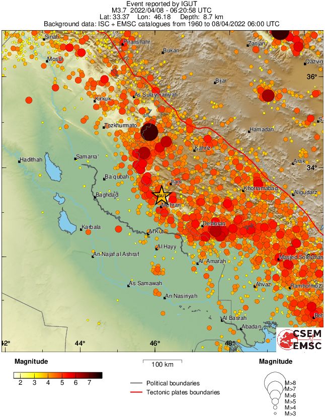 regional magnitude historical seismicity