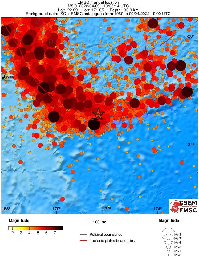regional magnitude historical seismicity