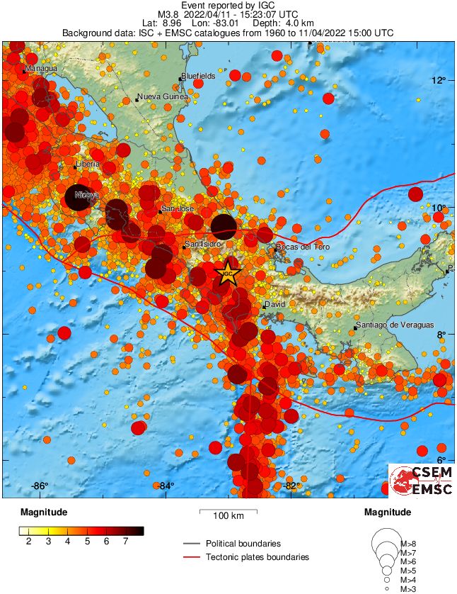 regional magnitude historical seismicity
