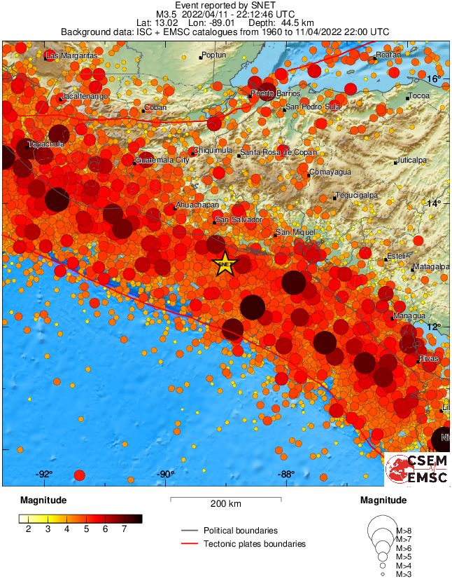 regional magnitude historical seismicity