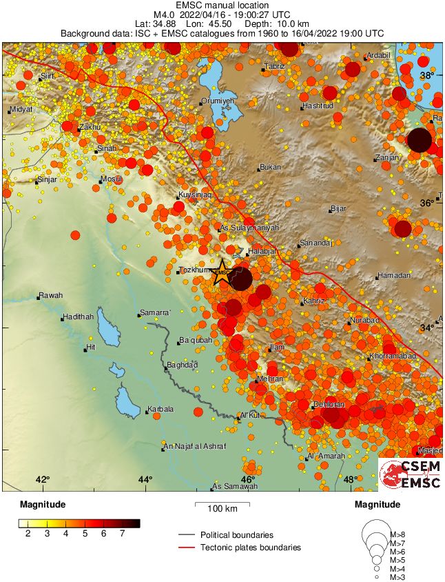 regional magnitude historical seismicity