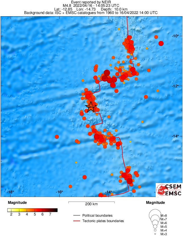 regional magnitude historical seismicity