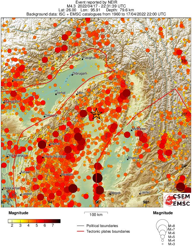 regional magnitude historical seismicity