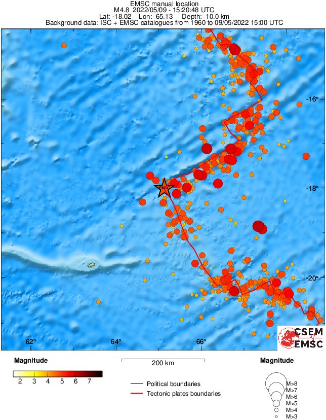 regional magnitude historical seismicity