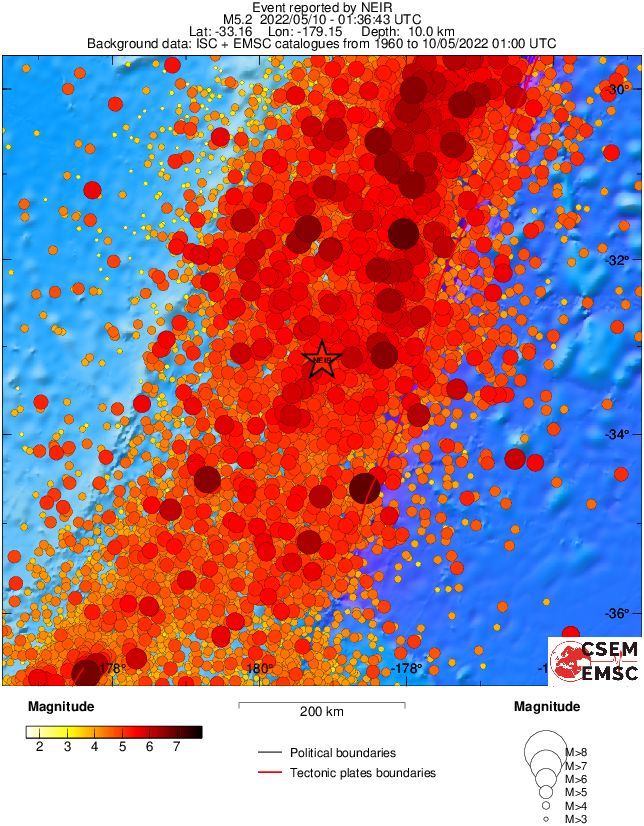 regional magnitude historical seismicity