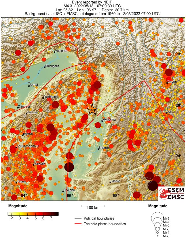 regional magnitude historical seismicity