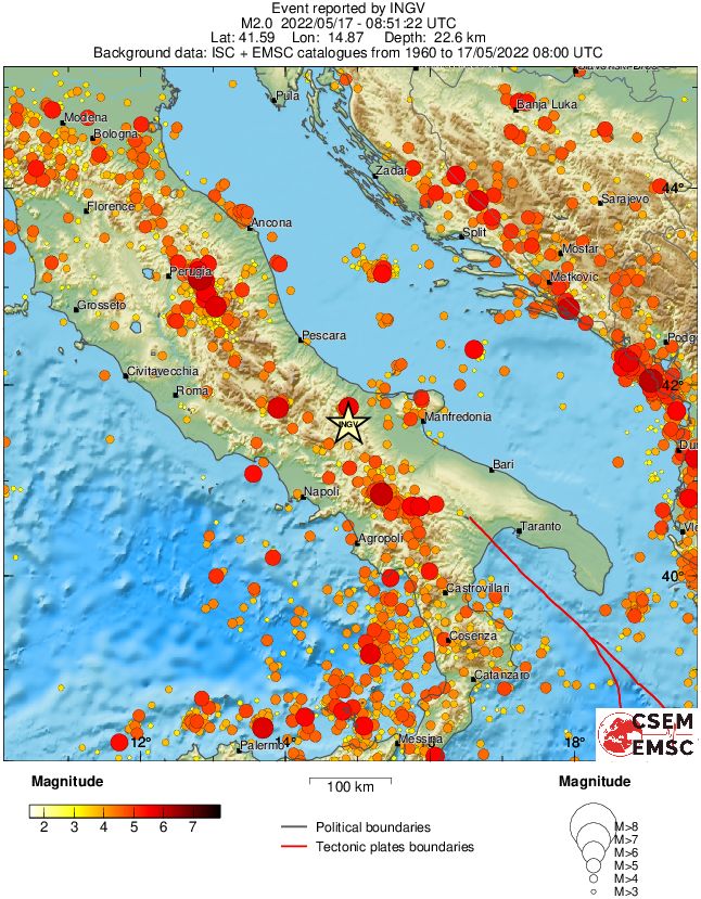 regional magnitude historical seismicity
