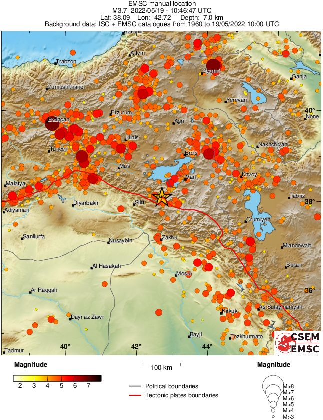 regional magnitude historical seismicity