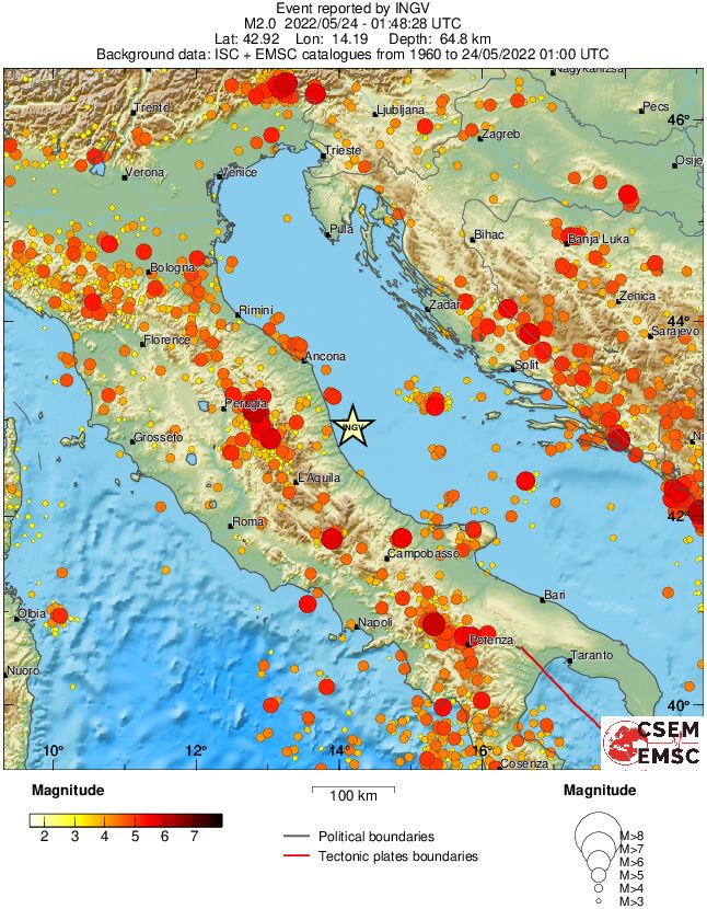 regional magnitude historical seismicity