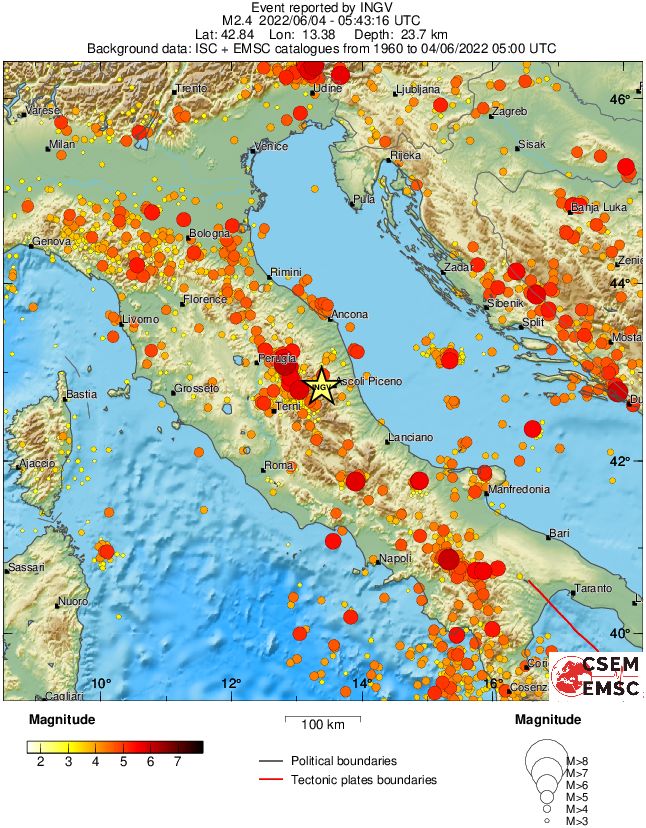 regional magnitude historical seismicity