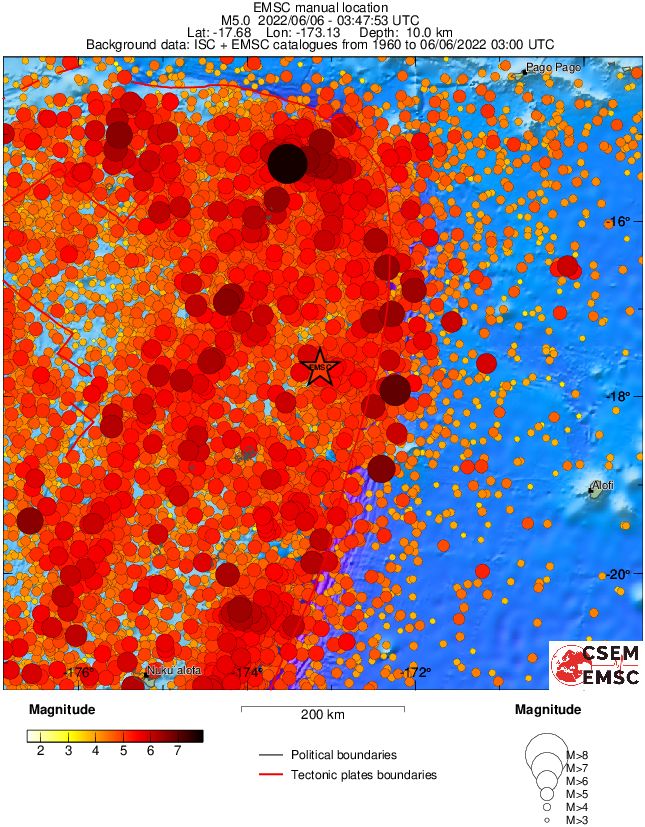 regional magnitude historical seismicity