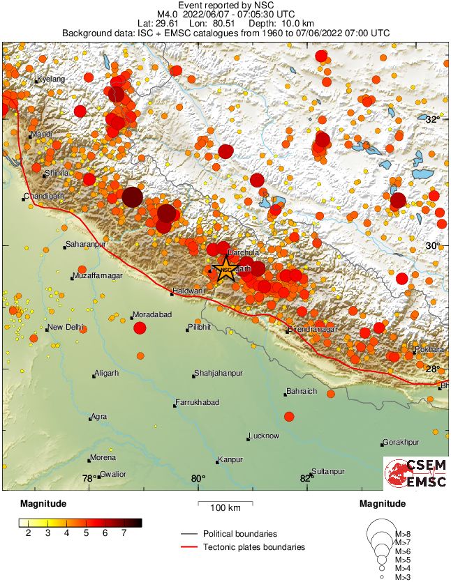 regional magnitude historical seismicity