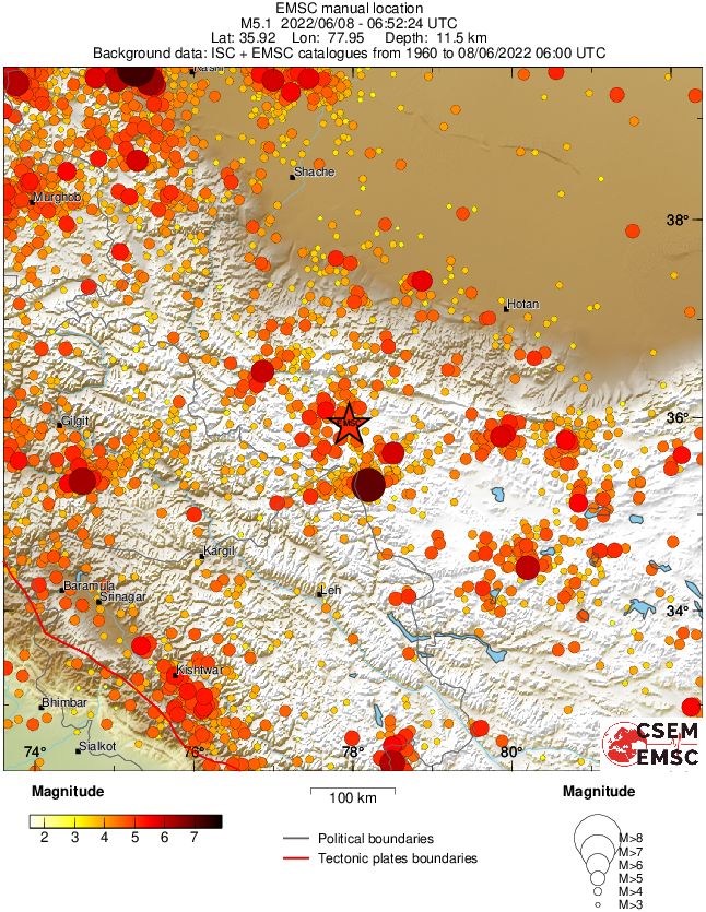 regional magnitude historical seismicity