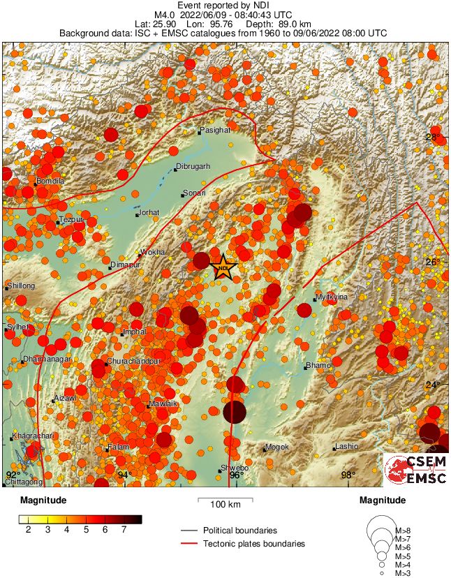 regional magnitude historical seismicity