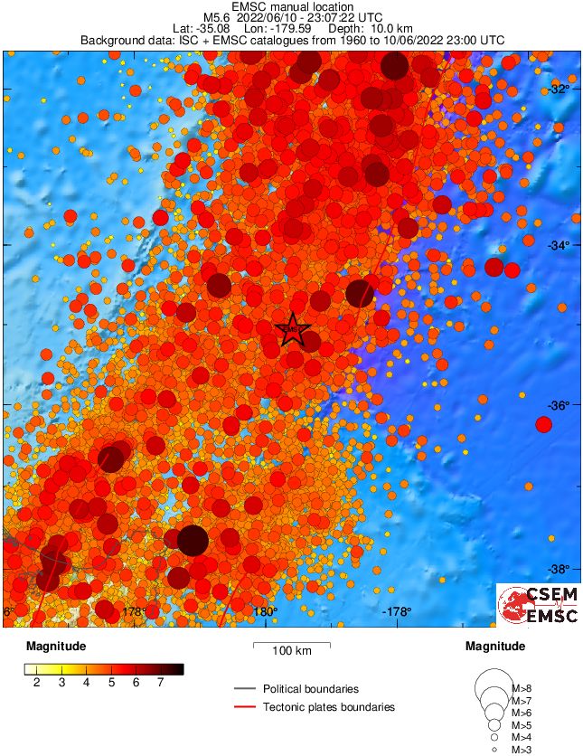 regional magnitude historical seismicity