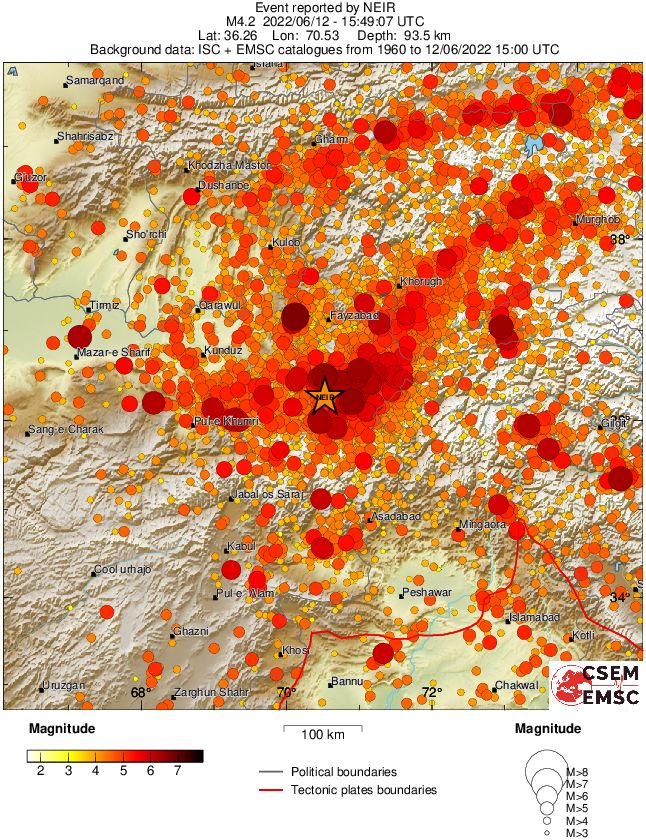 regional magnitude historical seismicity