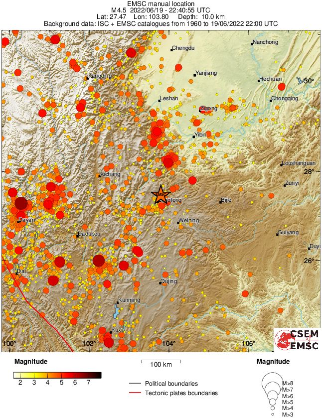 regional magnitude historical seismicity