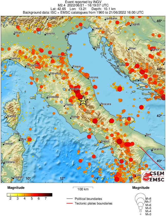 regional magnitude historical seismicity