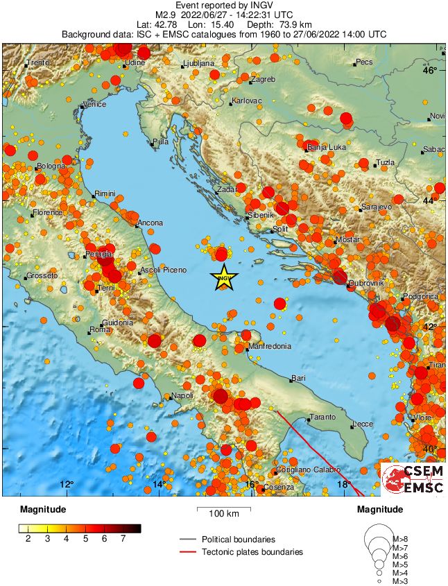 regional magnitude historical seismicity