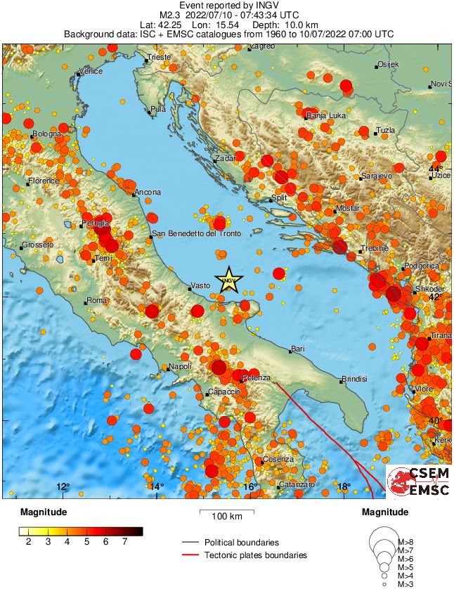 regional magnitude historical seismicity