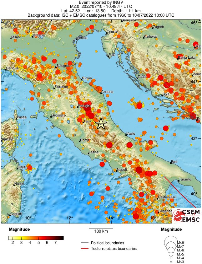 regional magnitude historical seismicity