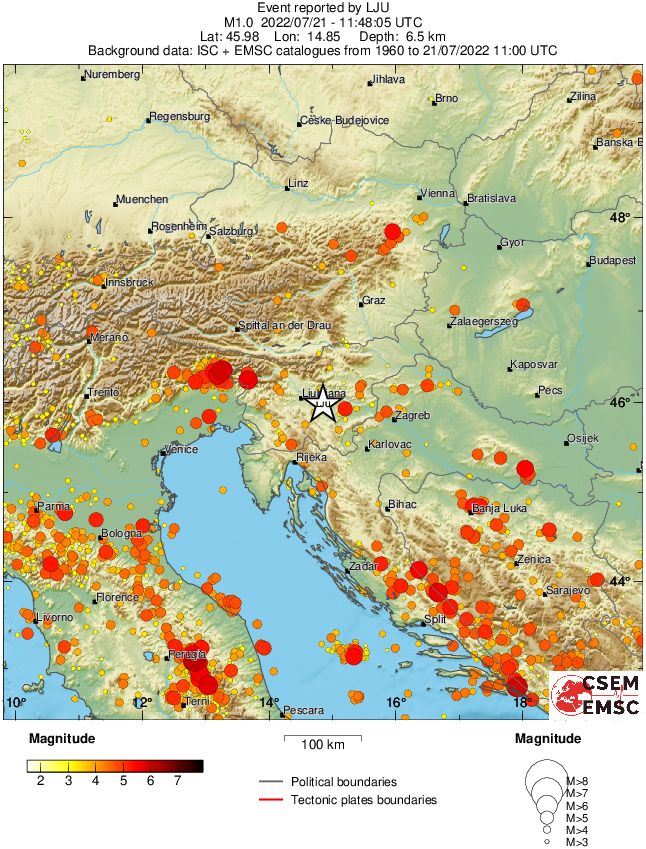 regional magnitude historical seismicity