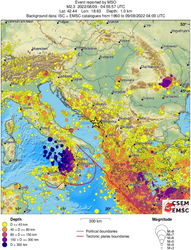 wide historical seismicity