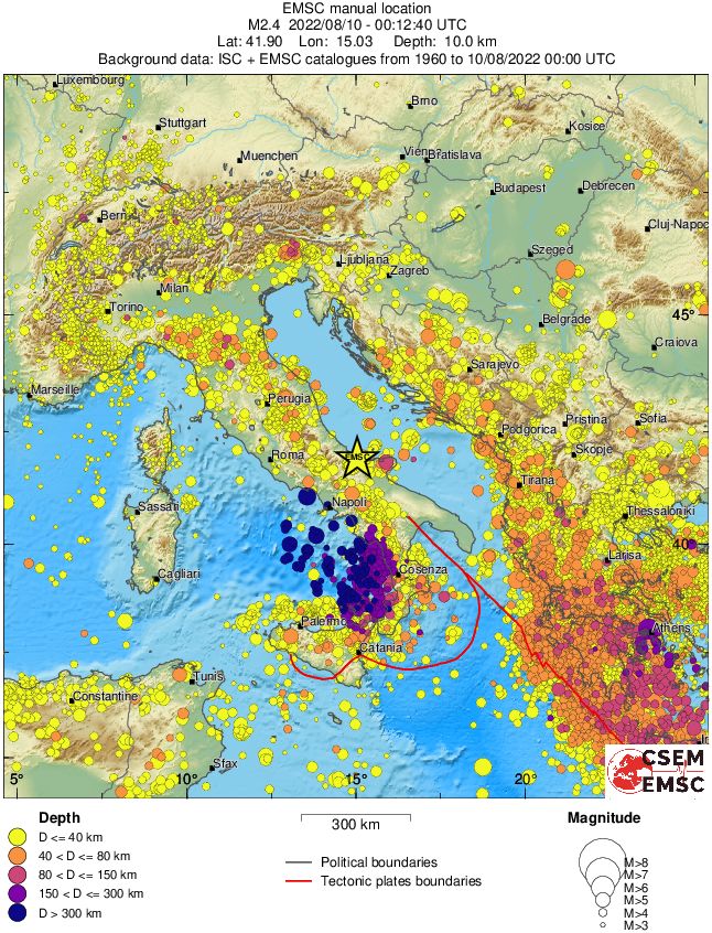 wide historical seismicity