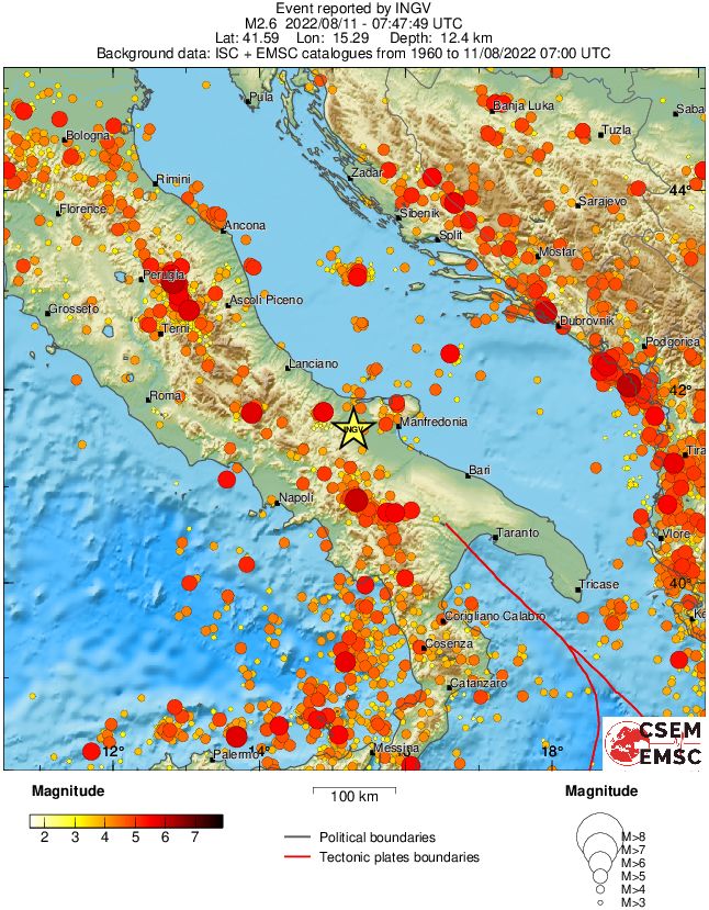 regional magnitude historical seismicity