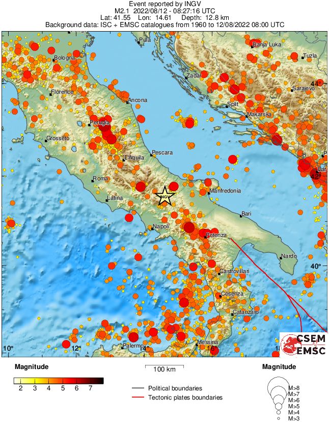 regional magnitude historical seismicity