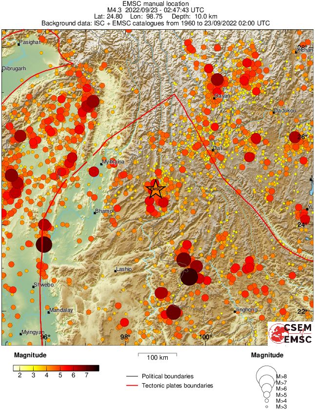 regional magnitude historical seismicity