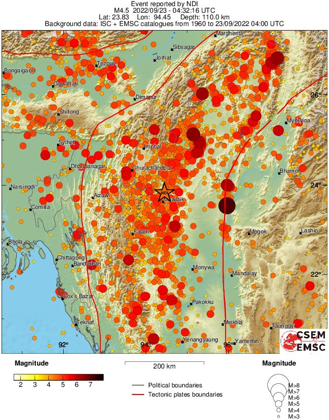 regional magnitude historical seismicity