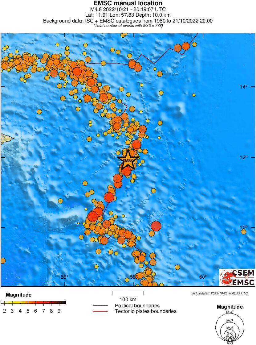 regional magnitude historical seismicity