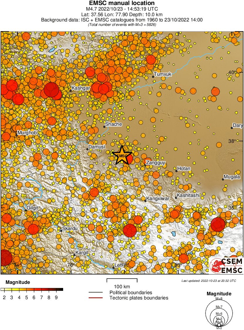 regional magnitude historical seismicity