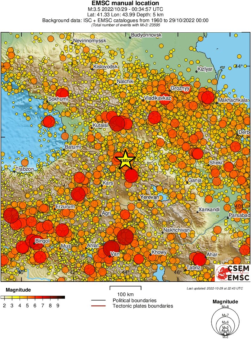 regional magnitude historical seismicity