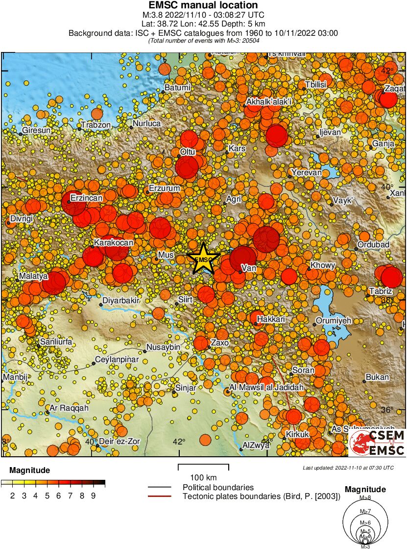 regional magnitude historical seismicity