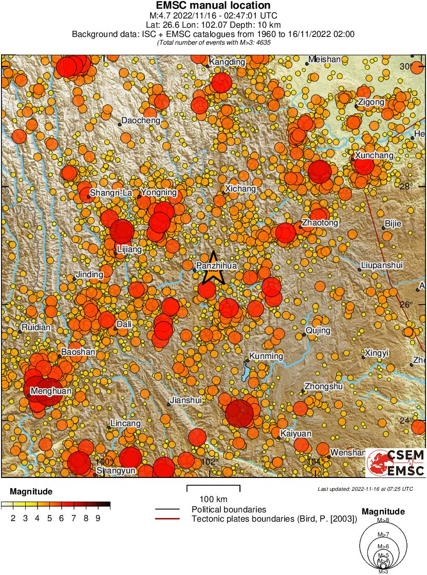 regional magnitude historical seismicity