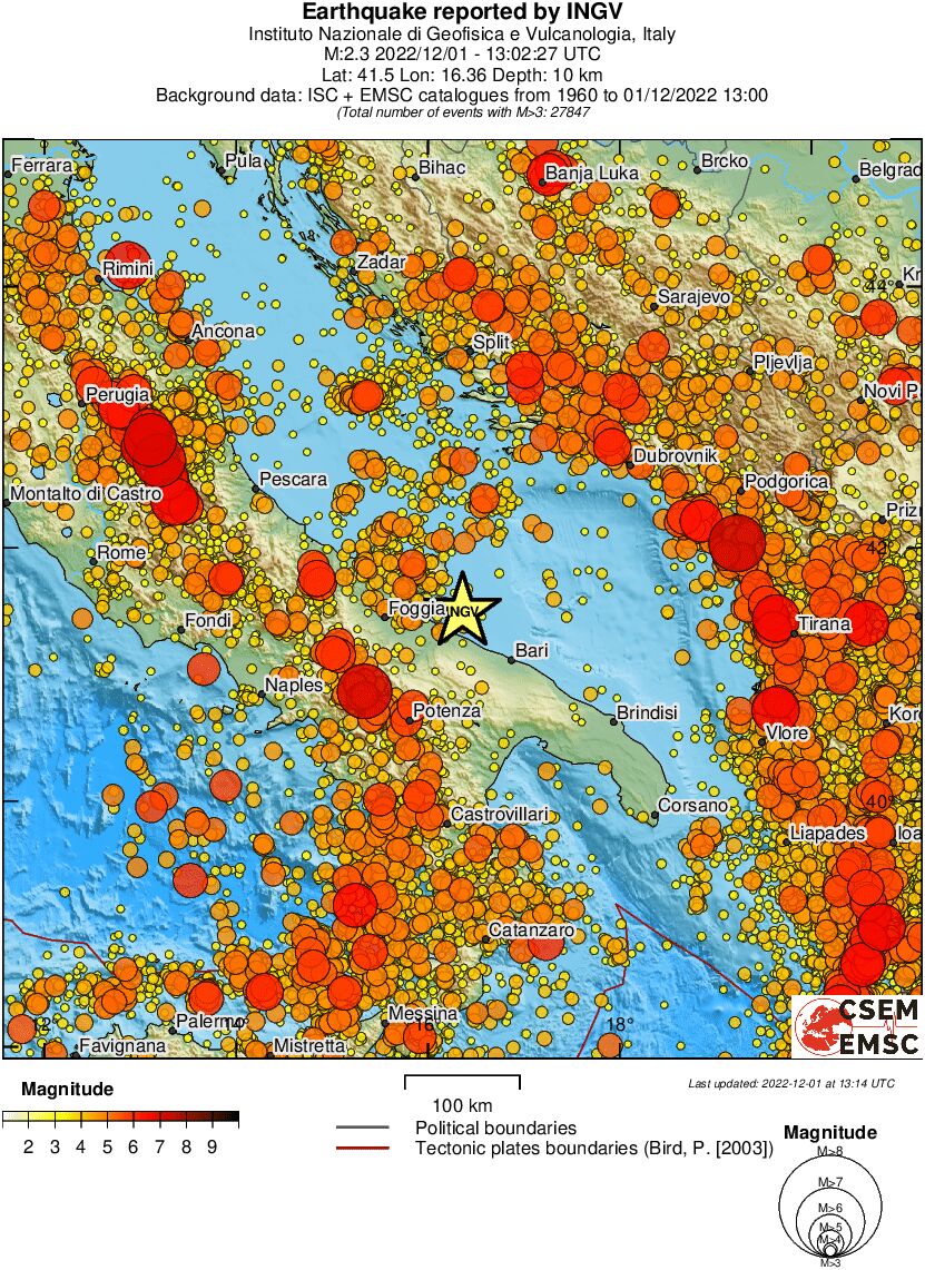 regional magnitude historical seismicity
