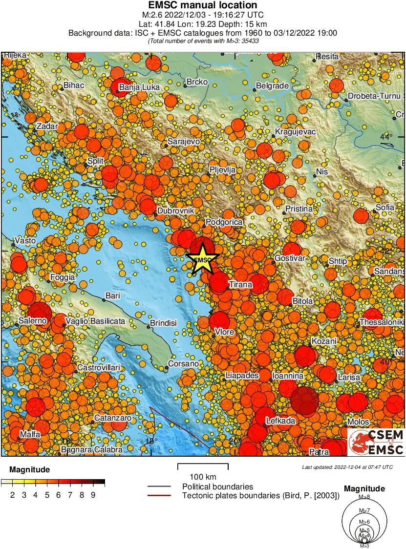 regional magnitude historical seismicity