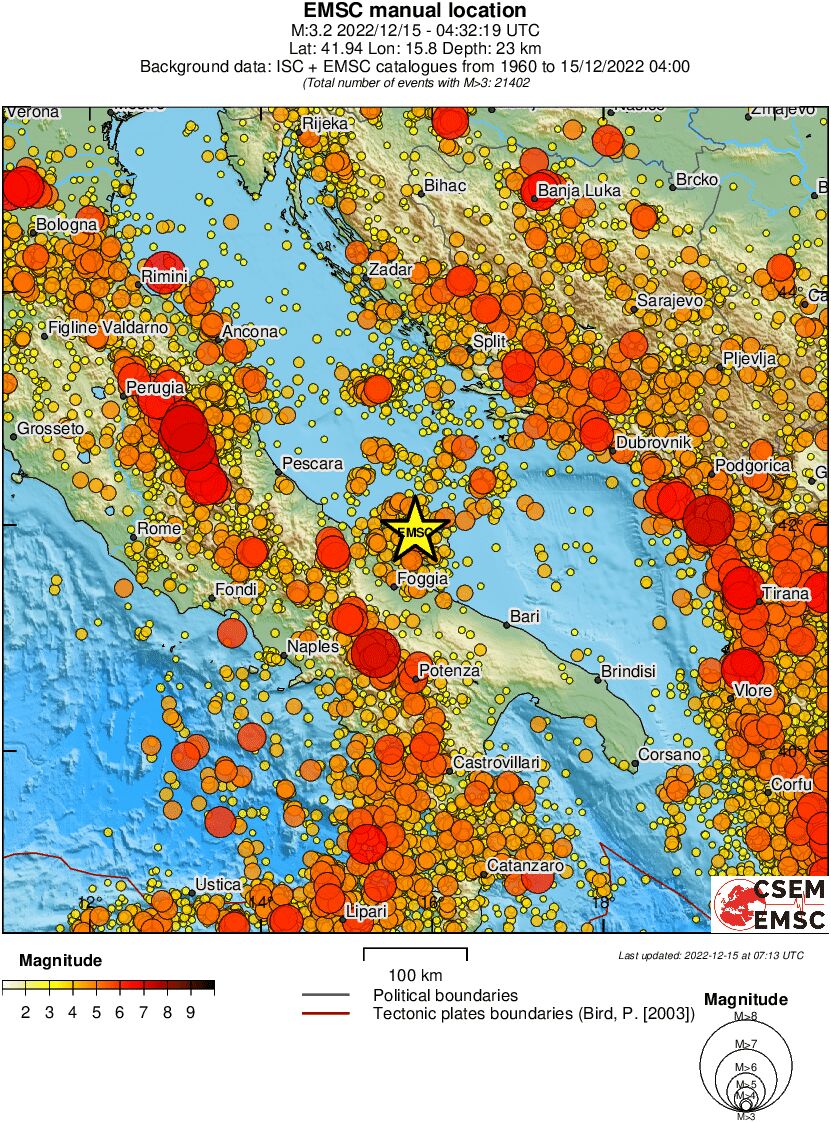 regional magnitude historical seismicity