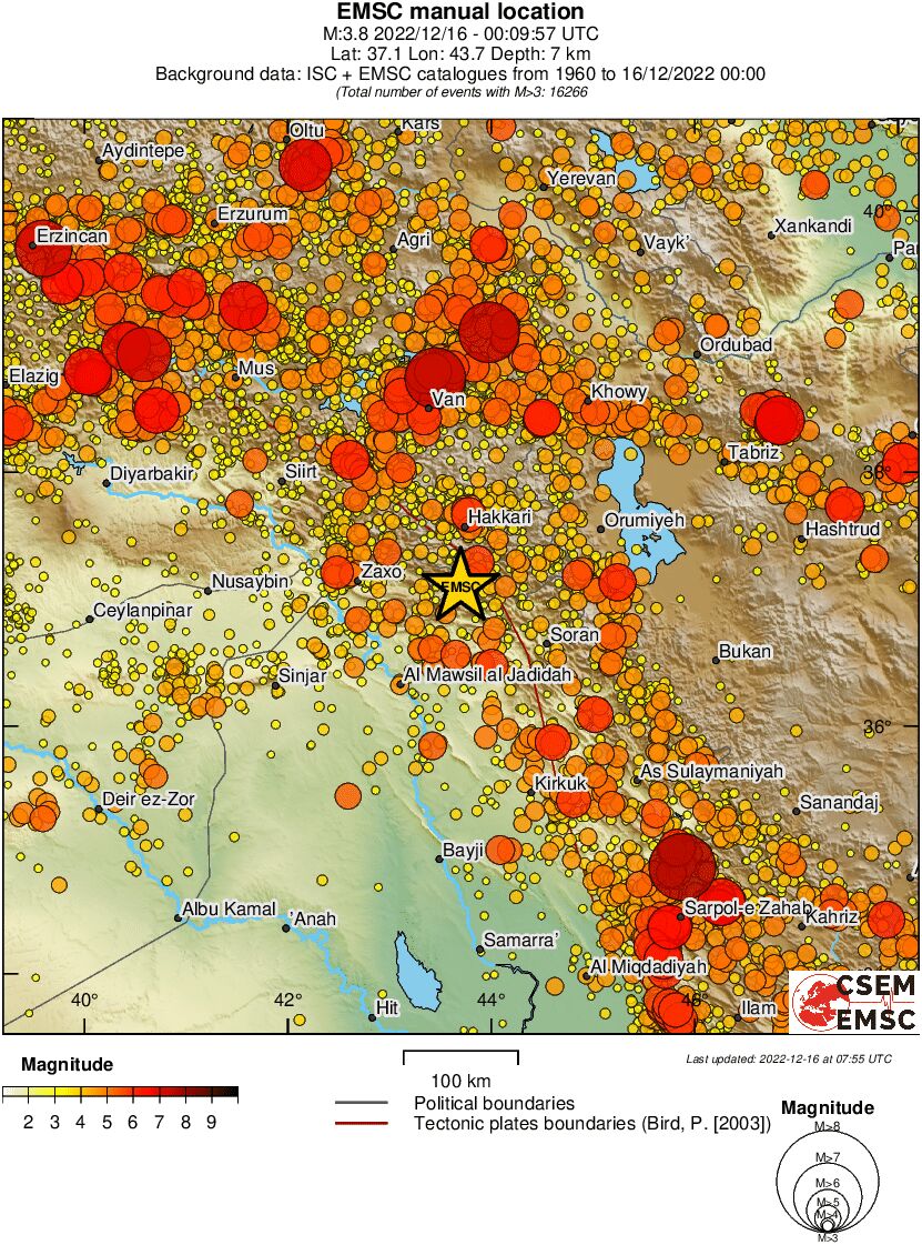 regional magnitude historical seismicity
