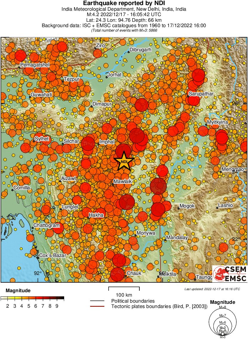 regional magnitude historical seismicity