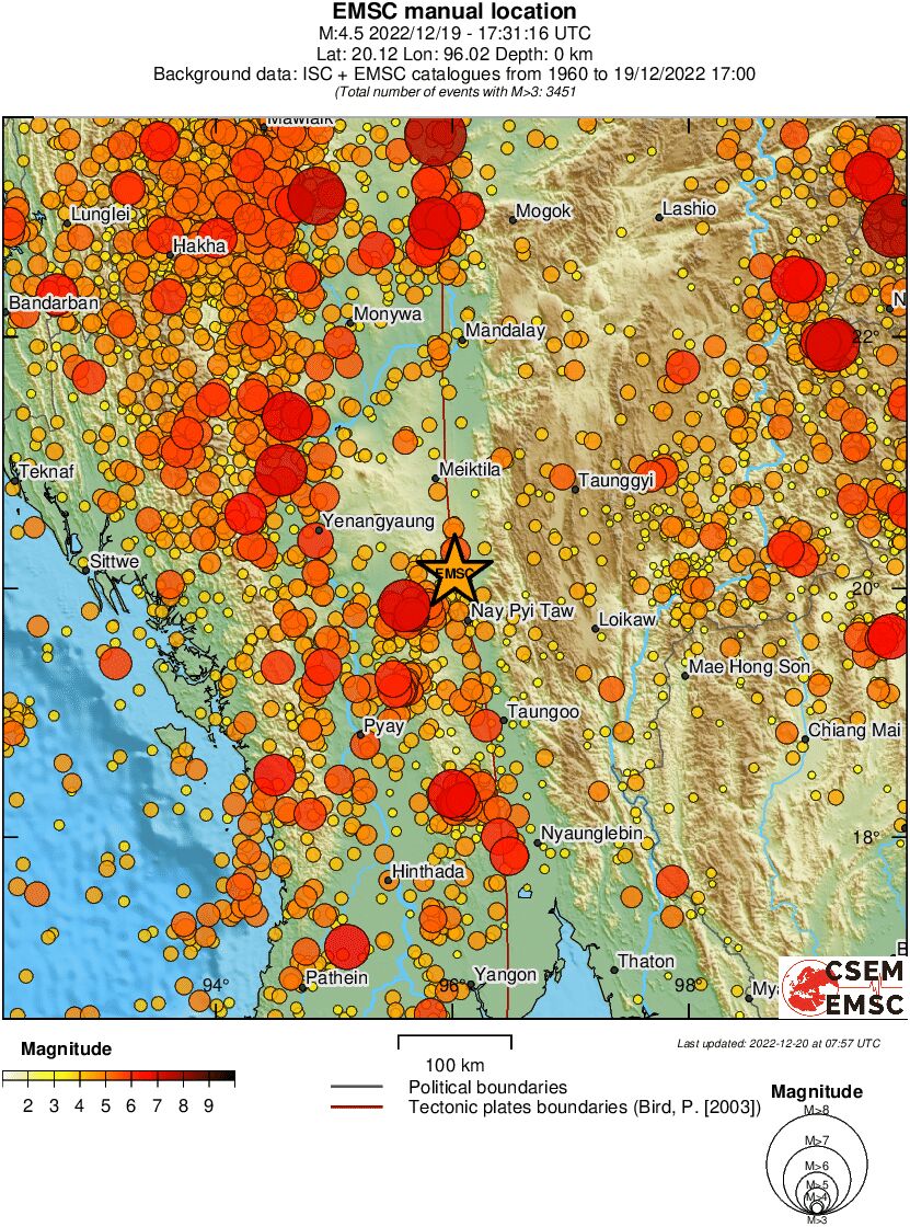 regional magnitude historical seismicity