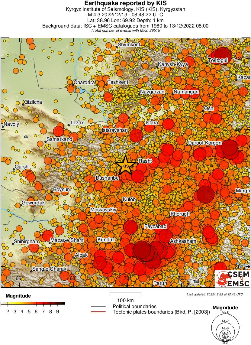 regional magnitude historical seismicity