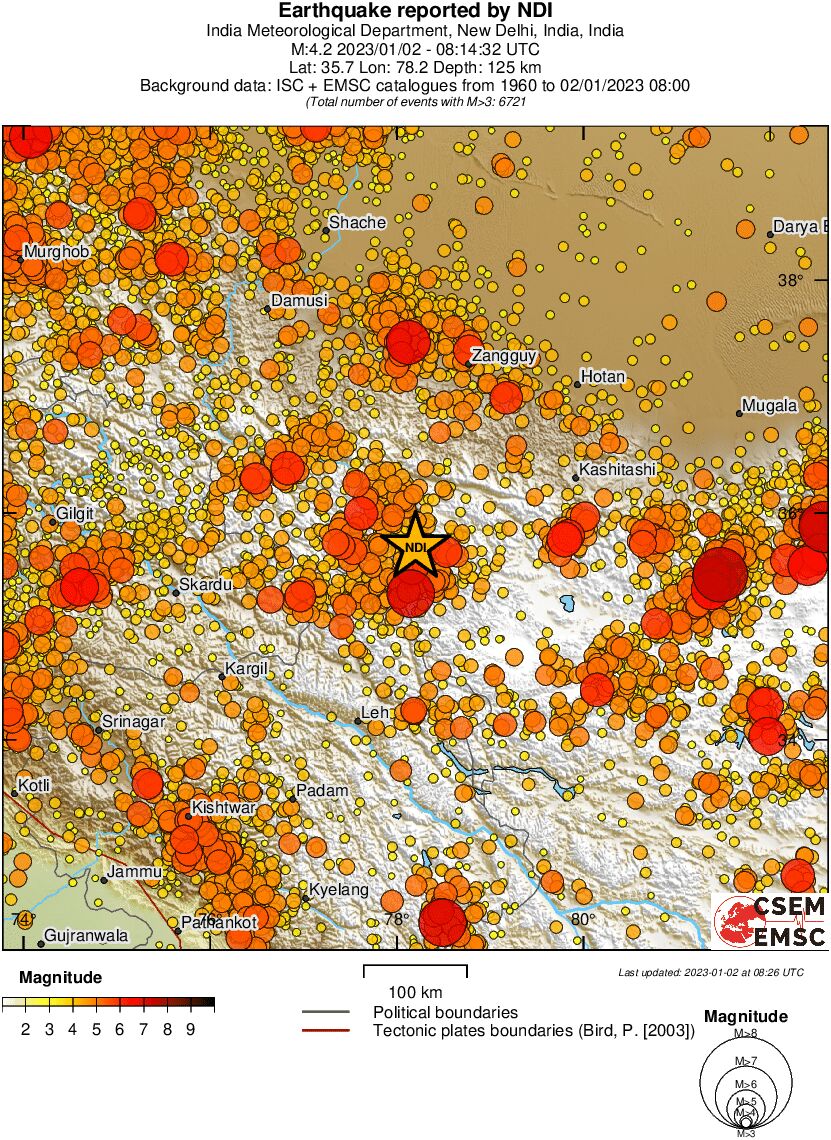 regional magnitude historical seismicity