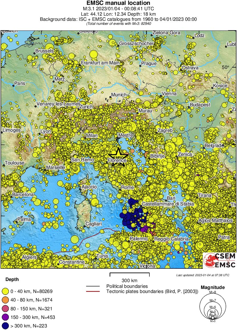wide historical seismicity