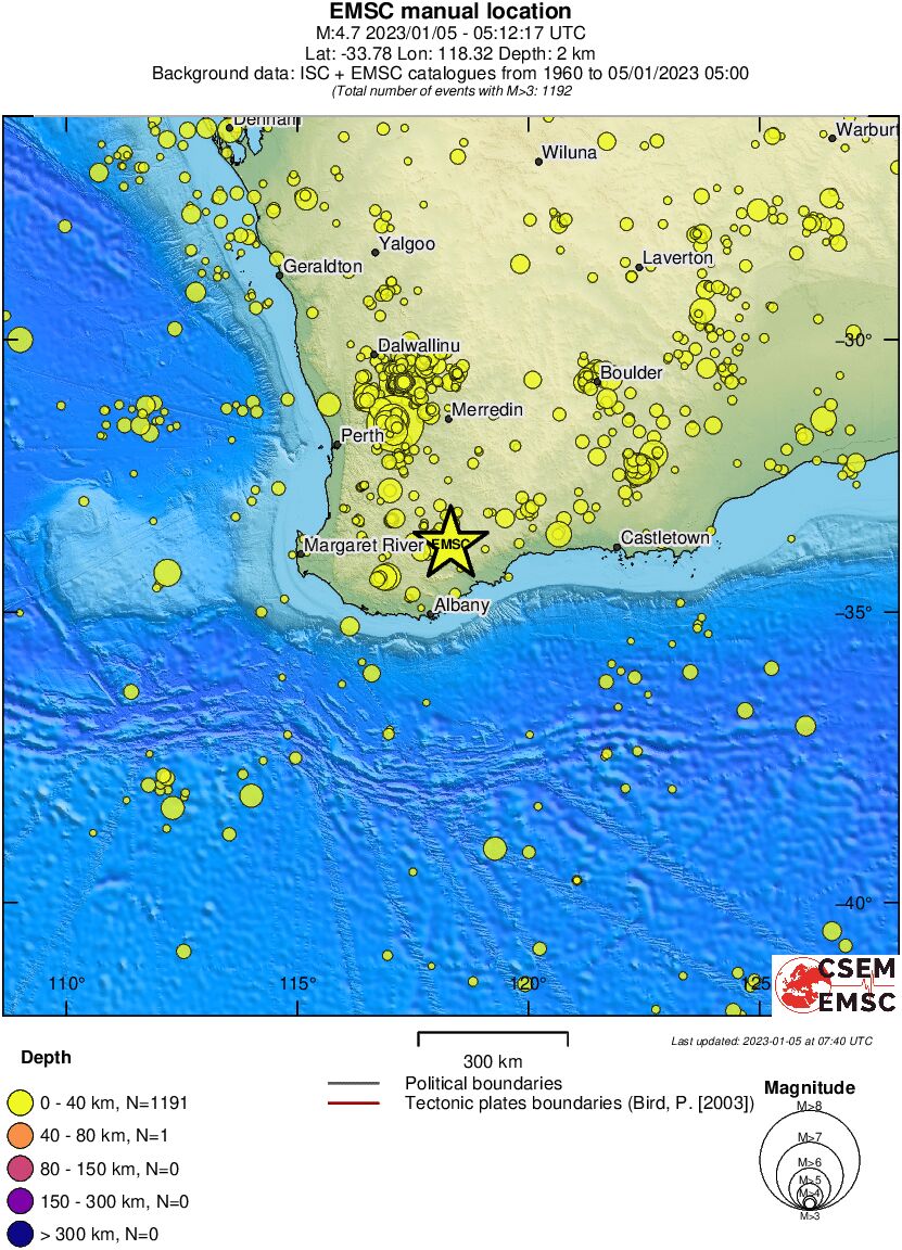 wide historical seismicity