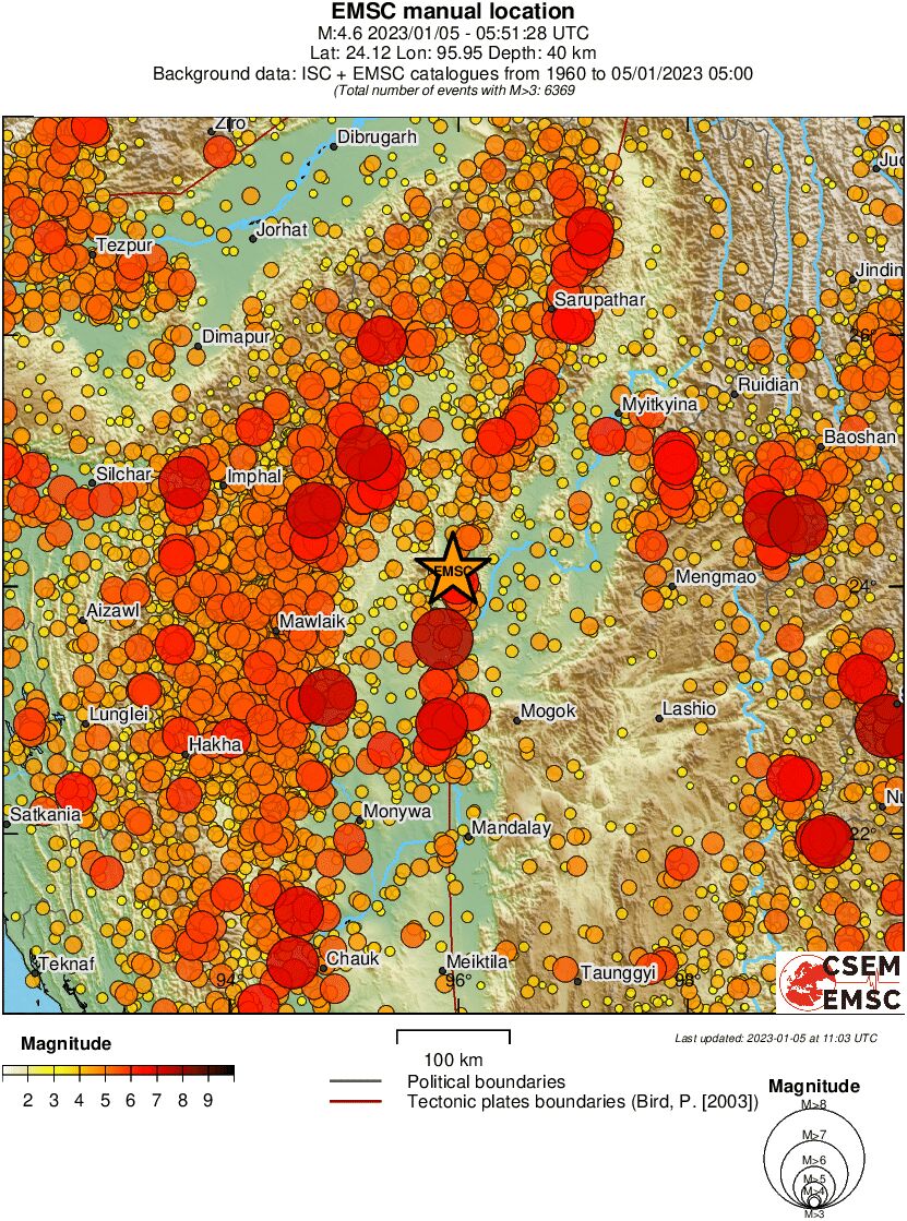 regional magnitude historical seismicity