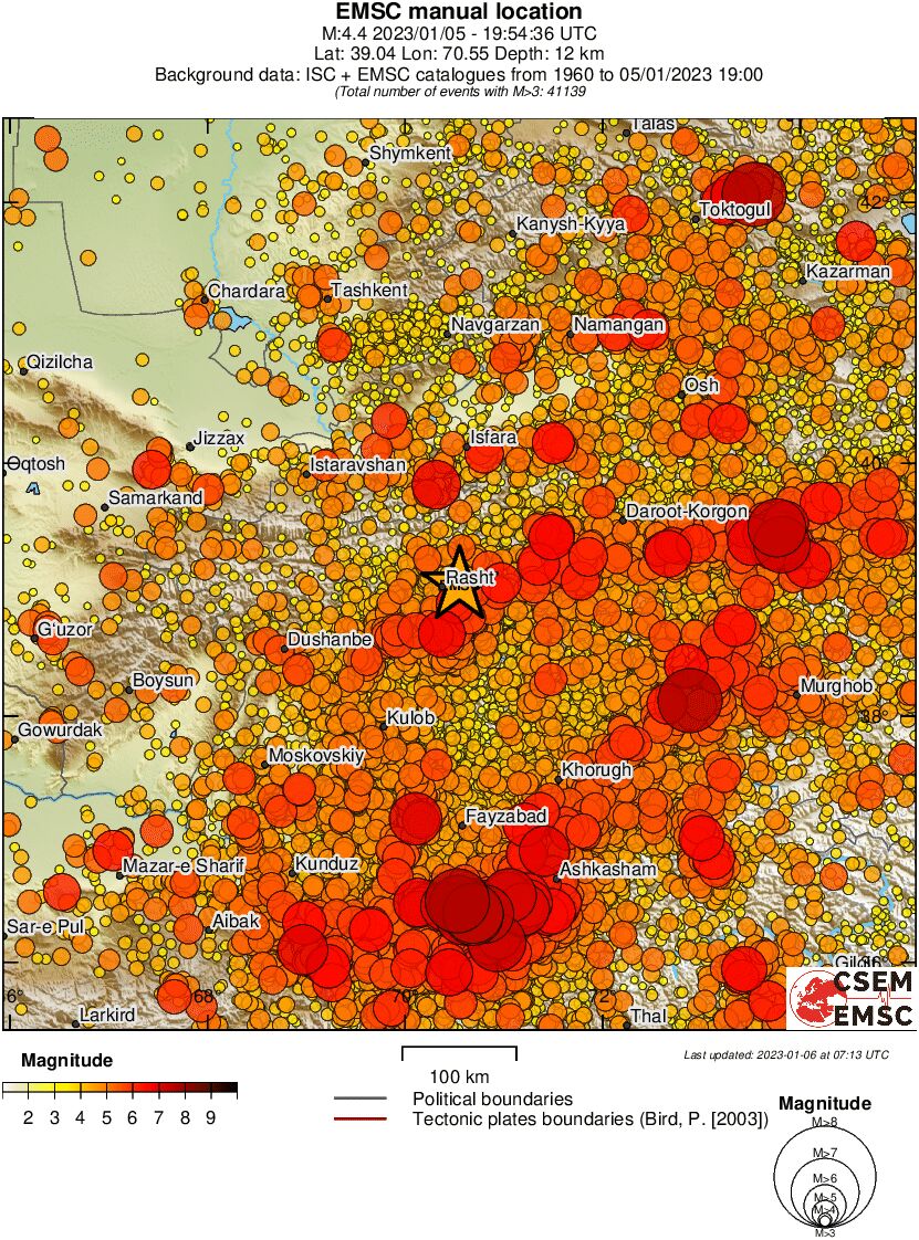 regional magnitude historical seismicity